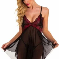 3WISHES Lingerie Pure Romance Babydoll