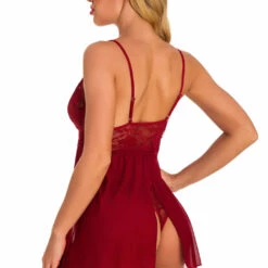 3WISHES Sultry Strappy Bust Babydoll Babydoll Lingerie