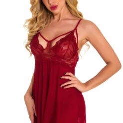 3WISHES Sultry Strappy Bust Babydoll Babydoll Lingerie