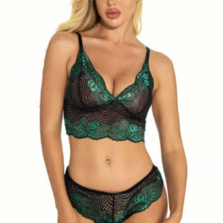 3WISHES Sexy Swirl Lace Bralette Set Bra Sets