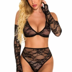 3WISHES Lingerie In Your Arms Lacy Bra Set