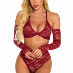 3WISHES Lingerie In Your Arms Lacy Bra Set