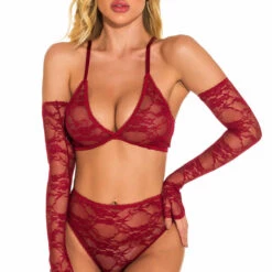 3WISHES Lingerie In Your Arms Lacy Bra Set