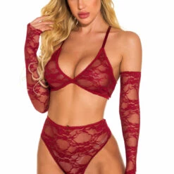 3WISHES Lingerie In Your Arms Lacy Bra Set
