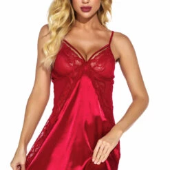 3WISHES Sexy Satin And Lace Chemise Lingerie 20 3WISHES Sexy Satin And Lace Chemise Lingerie