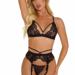 3WISHES Cagey Cutie Bra Set Lingerie