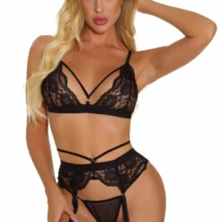 3WISHES Cagey Cutie Bra Set Lingerie