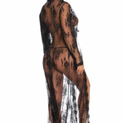 3WISHES Long Lace Flyaway Robe