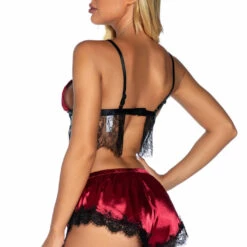 3WISHES Lingerie Satin Desires Bra Set