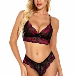 3WISHES Lacy Contrast Bra Set 31 3WISHES Lacy Contrast Bra Set