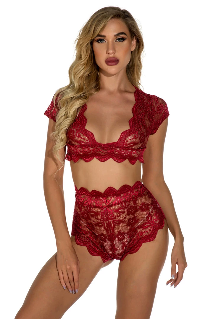 3WISHES Cap Sleeve Bralette Set Lingerie 1 3WISHES Cap Sleeve Bralette Set Lingerie