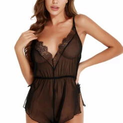 3WISHES Lingerie Sheer Love Romper 8 3WISHES Lingerie Sheer Love Romper