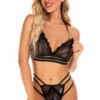 3WISHES Lingerie Sultry Strappy Bra Set