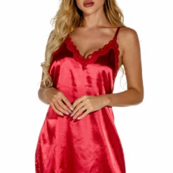 3WISHES Chemise Lingerie Silky Satin Chemise