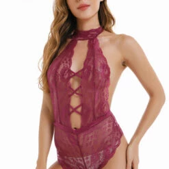 3WISHES High Neck Hottie Teddy Lingerie 16 3WISHES High Neck Hottie Teddy Lingerie
