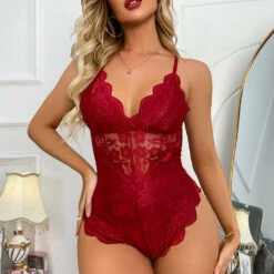 3WISHES Lingerie Rosey Red Teddy 7 3WISHES Lingerie Rosey Red Teddy