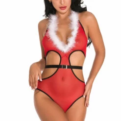 3WISHES Teddy Lingerie Santa Crossing Teddy