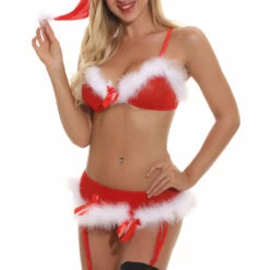 3WISHES Lingerie Playtime Santa Set