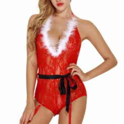 3WISHES Lingerie Holiday Hottie Teddy