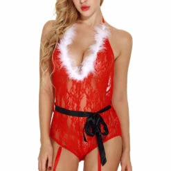 3WISHES Lingerie Holiday Hottie Teddy