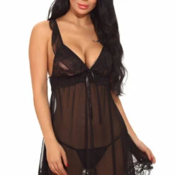 3WISHES Lingerie Ruffled Mesh Babydoll 11 3WISHES Lingerie Ruffled Mesh Babydoll
