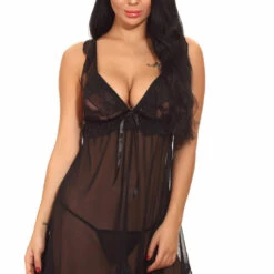 3WISHES Lingerie Ruffled Mesh Babydoll 12 3WISHES Lingerie Ruffled Mesh Babydoll