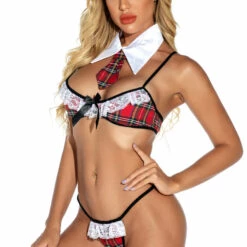3WISHES Perfect In Plaid Lingerie Set