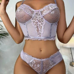 3WISHES Pretty Patterned Bralette Set