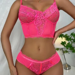 3WISHES Pretty Patterned Bralette Set