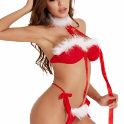 3WISHES Naughty List Harness Set Lingerie