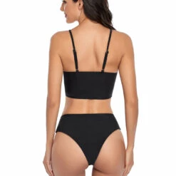 3WISHES Not So Basic Black Bikini Sexy Swimwear