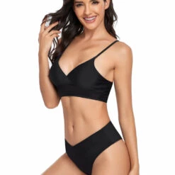 3WISHES Not So Basic Black Bikini Sexy Swimwear