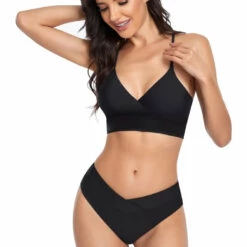 3WISHES Not So Basic Black Bikini Sexy Swimwear