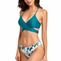 3WISHES Teal Tropics Bikini 9 3WISHES Teal Tropics Bikini