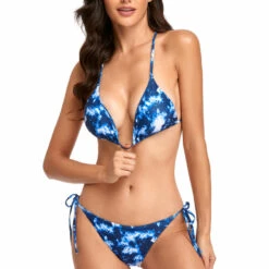 3WISHES Blue Bombshell Bikini Sexy Swimwear