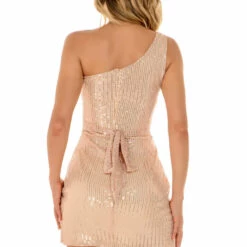 3Wishes One Shoulder Sequin Mini Dress 21 3Wishes One Shoulder Sequin Mini Dress