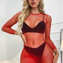 3WISHES Chemise Lingerie Simply Seamless Fishnet Chemise